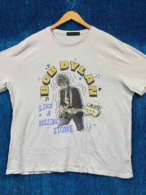Bob Dylan Like A Rolling Stone Poster Folk Rock Icon Tee XXL